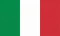 Flag of Italy with green, white, and red vertical stripes